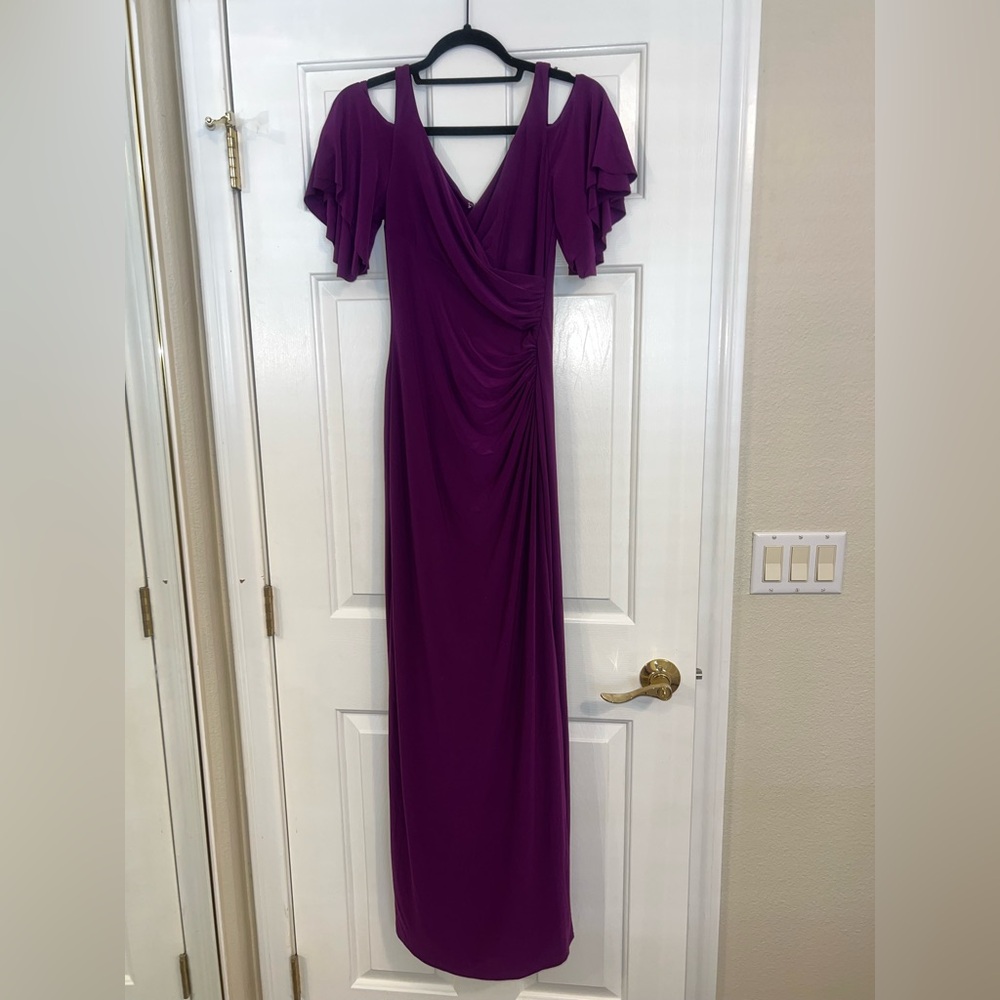New without tags! Ralph Lauren purple long dress with leg cut